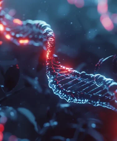 Mutation affects traits, disease risk, and evolution. The graphic shows point mutations, deletions, and chromosomal changes.